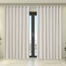 Cortina Blackout com Voil Liso 4,00 M X 2,70 M Varão Simples:bege - 2