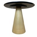 Ver imagem 3 de Mesa De Jantar Cone 90 Cm Base Madeira Natural Freijó Claro Tampo Laqueado Cor Preto