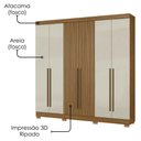 Ver mais imagens de Guarda Roupa Casal 2030230 6 Portas 230 Cm Atacama Areia Ripado Armoveis