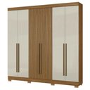 Ver imagem 1 de Guarda Roupa Casal 2030230 6 Portas 230 Cm Atacama Areia Ripado Armoveis