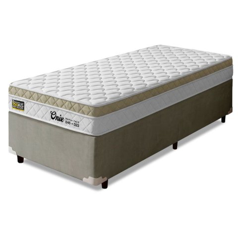 Cama Box Solteiro Espuma Ortopédica Onix D45 88x188x58cm Hellen - Suporta até 150 kg