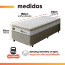 Ver imagem 3 de Cama Box Solteiro Espuma Ortopédica Onix D45 88x188x58cm Hellen - Suporta até 150 kg