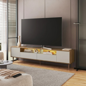 Rack para Tv 75 Polegadas com Iluminação Led Rotterdam Sala de Estar
