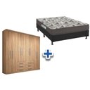 Ver imagem 1 de Cama Box Casal + Colchão D33 Ortobom + Guarda Roupa Master 8.6 Atacama