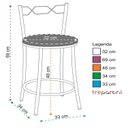 Ver imagem 2 de Kit 2 Banquetas Cromadas Bc51-c - E516