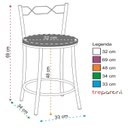 Ver imagem 2 de Kit 2 Banquetas Cromadas Bc51-c - E522