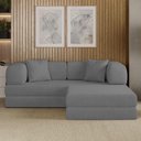 Ver imagem 1 de Sofá Cama Colchão 3 em 1 Puff Dobrável Confortável - Balaqui Cor:grafite