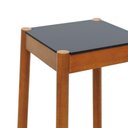 Ver imagem 5 de Banco Alto Amber Madeira Maciça - Amêndoa Assento Mdf Bp na Cor Preta