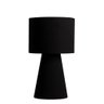 abajur elegance poptem tecido preto total luminária mesa cúpula cabeceira quarto sala interior ilumi - 1