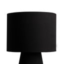 Ver imagem 2 de abajur elegance poptem tecido preto total luminária mesa cúpula cabeceira quarto sala interior ilumi