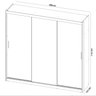 Guarda Roupa Casal 3 Portas 4 Gavetas 100% MDF London Yescasa - 4