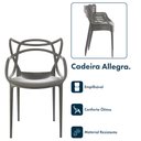 Ver imagem 2 de Cadeira de Jantar Allegra Super Resistente e Empilhável Garden Life Cinza