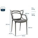 Ver imagem 3 de Cadeira de Jantar Allegra Super Resistente e Empilhável Garden Life Cinza