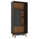 Ver imagem 5 de Kit 2 Peças Escrivaninha em L 120x136cm e Estante 1 Porta Retrô