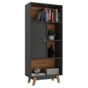 Ver imagem 3 de Kit 2 Peças Escrivaninha em L 120x136cm e Estante 1 Porta Retrô