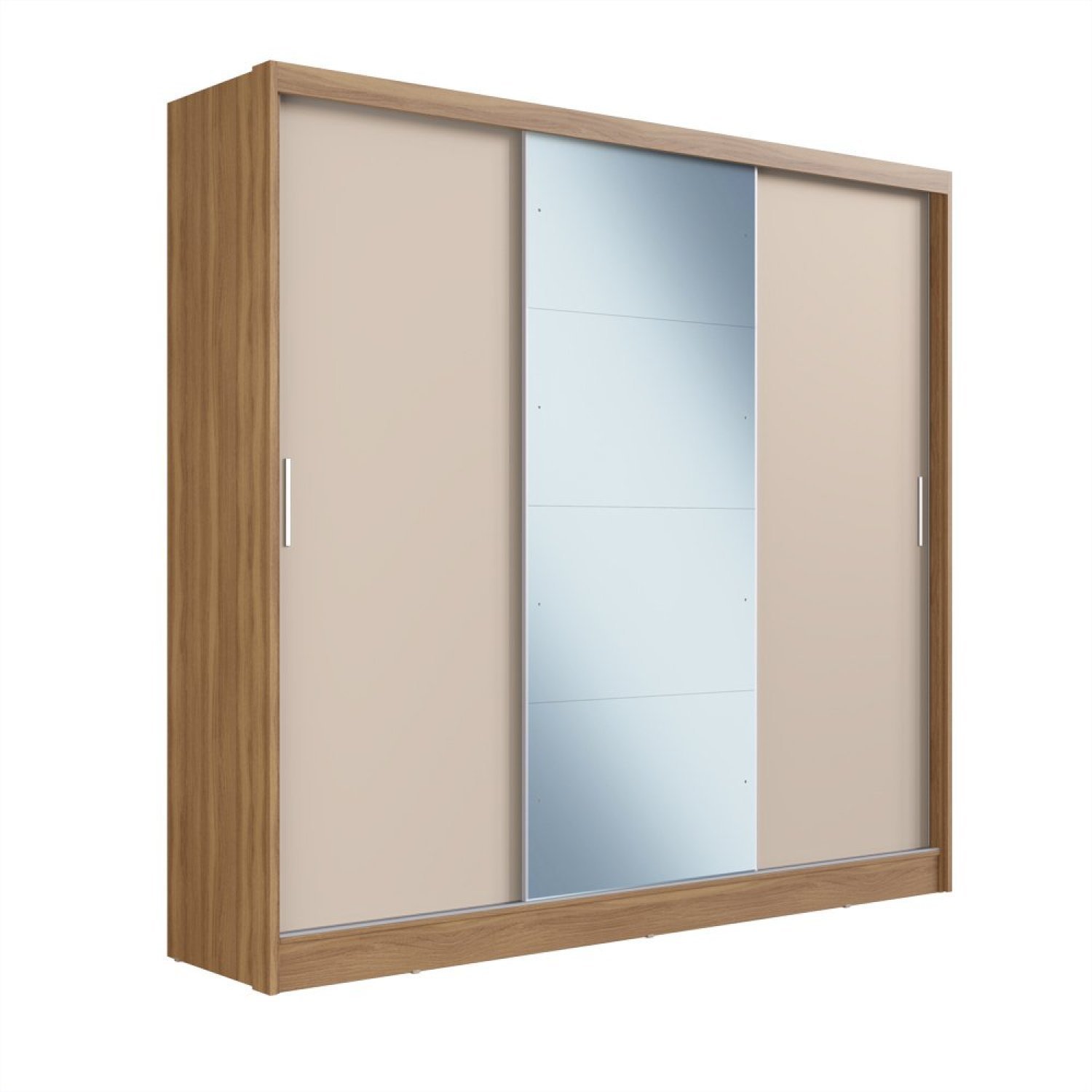 Guarda Roupa Casal com Espelho 3 Portas 4 Gavetas 100% MDF London Yescasa - 5