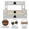 Treliche Casal de Madeira com Cama Auxiliar de Solteiro Branco - 8
