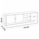 Ver imagem 6 de Rack para Sala de Estar TV 65 pol Industrial Orgânico Alek A03 Hanover Dourado - Lyam Decor