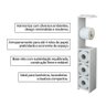 Organizador Papel Higiênico Vertical Decorativo Autria Branco - 2