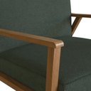 Ver imagem 6 de Poltrona Decorativa Madeira Maciça Jequitibá Assento com Persintas Elásticas Antônia Preto Nogueira Algodão