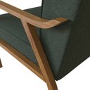 Ver imagem 7 de Poltrona Decorativa Madeira Maciça Jequitibá Assento com Persintas Elásticas Antônia Preto Nogueira Algodão