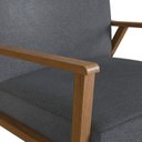 Ver imagem 6 de Poltrona Decorativa Madeira Maciça Jequitibá Assento com Persintas Elásticas Antônia Preto Nogueira Chumbo