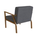 Ver imagem 5 de Poltrona Decorativa Madeira Maciça Jequitibá Assento com Persintas Elásticas Antônia