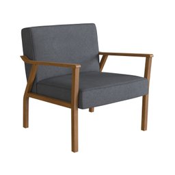 Poltrona Decorativa Madeira Maciça Jequitibá Assento com Persintas Elásticas Antônia - 2