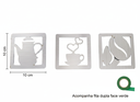 Ver imagem 3 de Trio Placas Cantinho do Café Branco