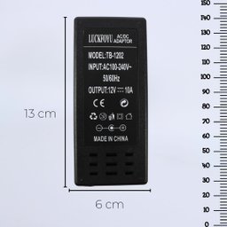 Fonte de Alimentação Eletrônica Dc 10a 12v 120w Ac 100-220v Bivolt C/ Plug Tomada - 5
