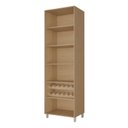 Ver imagem 3 de Cristaleira 2 Portas Vidro Reflecta Infinito 70cm 100% MDF Marrom/Carvalho