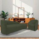 Ver imagem 1 de Kit Sofá Curvo França 220cm Ld. e Poltrona Luiza Max Conforto, Elegância e Design Moderno Linho