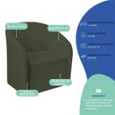 Ver imagem 6 de Kit Sofá Curvo França 220cm Ld. e Poltrona Luiza Max Conforto, Elegância e Design Moderno Linho