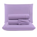Ver imagem 2 de Kit c/ 4 Jogos Cama Lençol Unique Casal Padrão Micro Percal 400 Fios Ponto Palito 4 Peças - Lilás + 