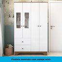 Ver mais imagens de Quarto de Bebê Berço Americano e Guarda Roupa com Janelas Retangulo Cocada Espresso Móveis