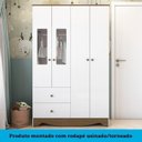 Ver imagem 7 de Quarto de Bebê Berço Americano e Guarda Roupa com Janelas Retangulo Cocada Espresso Móveis
