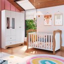 Ver imagem 1 de Quarto de Bebê Berço Americano e Guarda Roupa com Janelas Retangulo Cocada Espresso Móveis