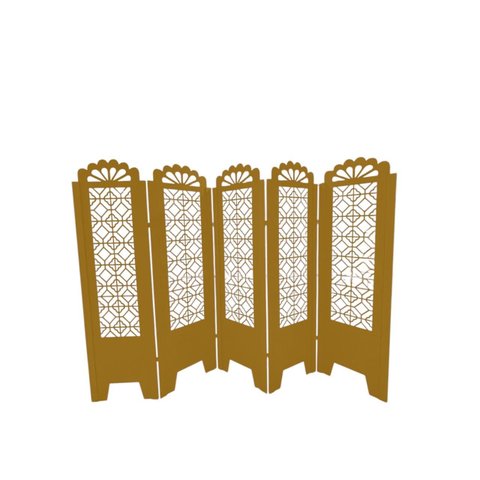 Biombo Trabalhado 5 Folhas sem Pezinhos