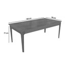 Ver imagem 2 de Mesa de Sala Jantar Mira Madeira Maciça C/tampo Madeirado C/ Vidro 90x160cm Carvalho/preto Fosco/