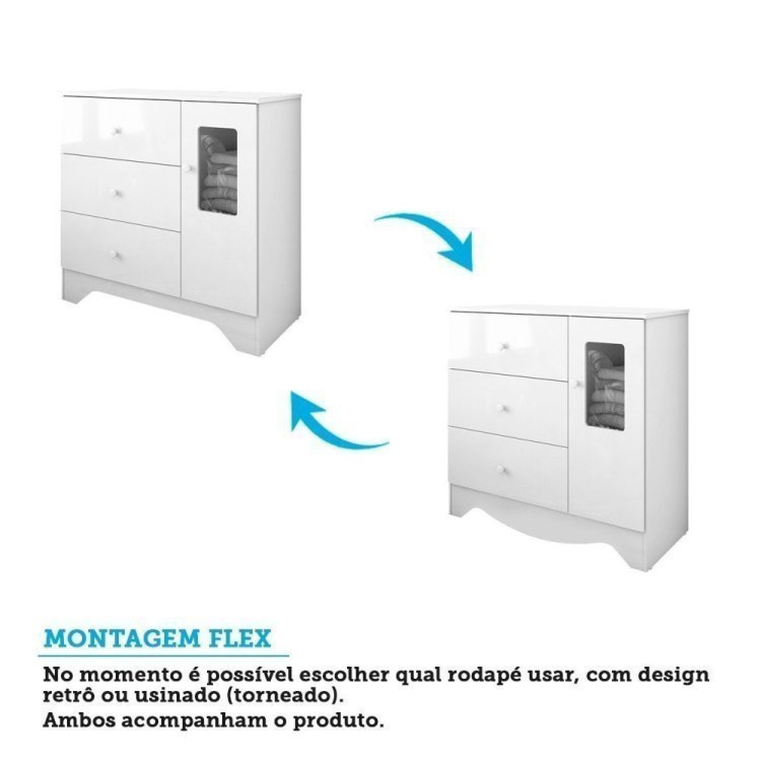 Quarto de Bebê Berço Americano e Cômoda com Janelas Retangulo Cocada Espresso Móveis - 5
