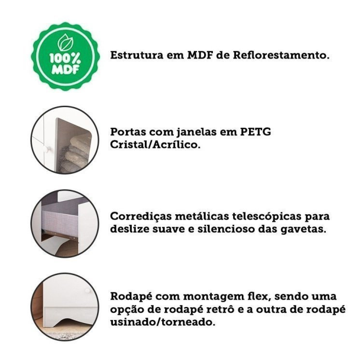 Quarto de Bebê Berço Americano e Cômoda com Janelas Retangulo Cocada Espresso Móveis - 16