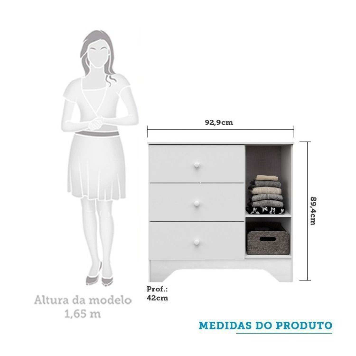 Quarto de Bebê Berço Americano e Cômoda com Janelas Retangulo Cocada Espresso Móveis - 3
