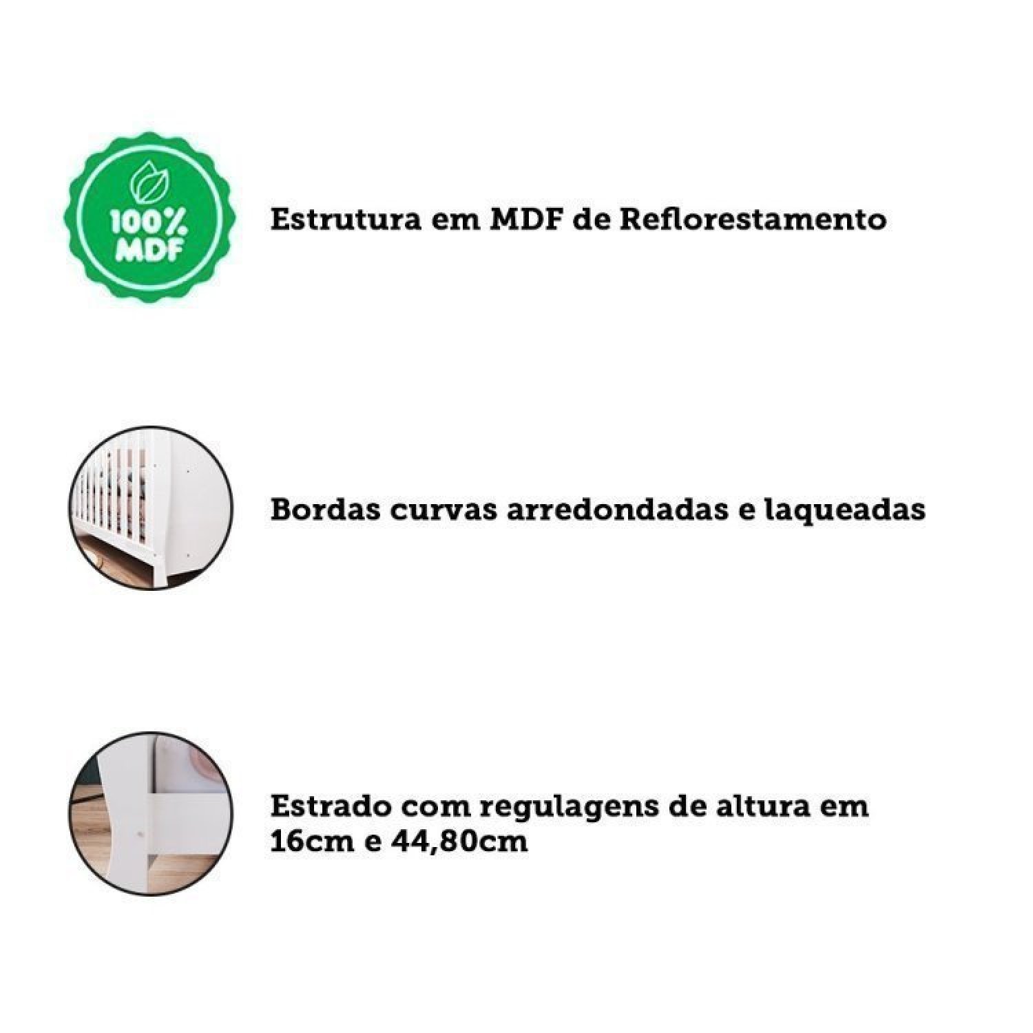 Quarto de Bebê Berço Americano e Cômoda com Janelas Retangulo Cocada Espresso Móveis - 17