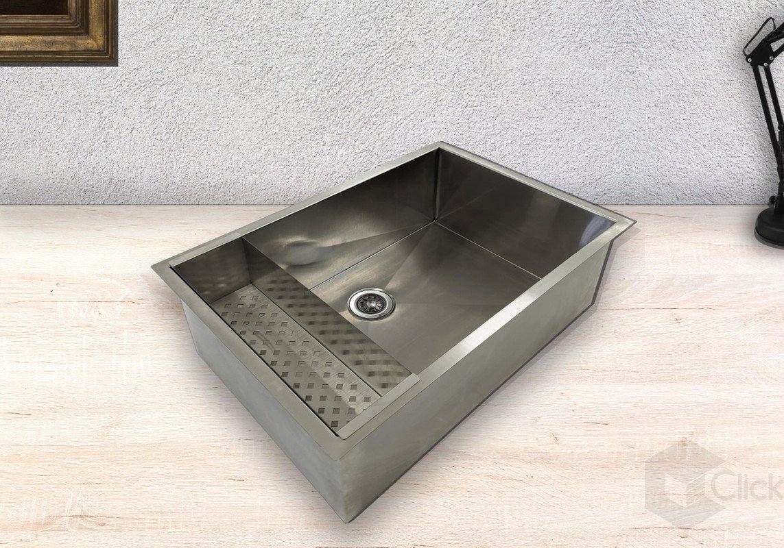 Cuba Inox Embutida Em Pia De Cozinha 70 X 40 + Escorredor - 1