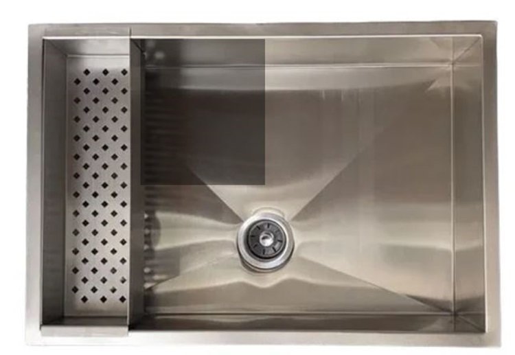 Cuba Inox Embutida Em Pia De Cozinha 70 X 40 + Escorredor - 3