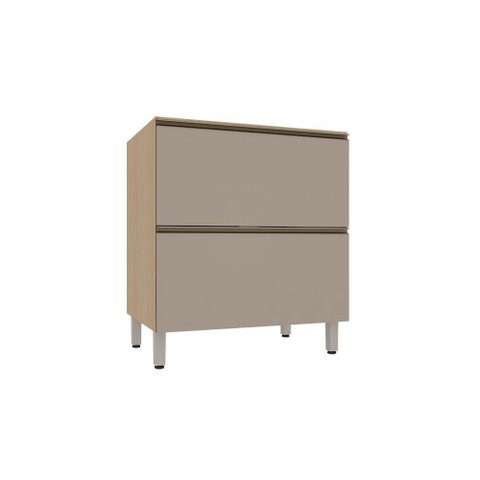 Balcão de Cozinha sem Tampo 1 Porta e 1 Gavetão 80cm Luciane Essenza Móveis
