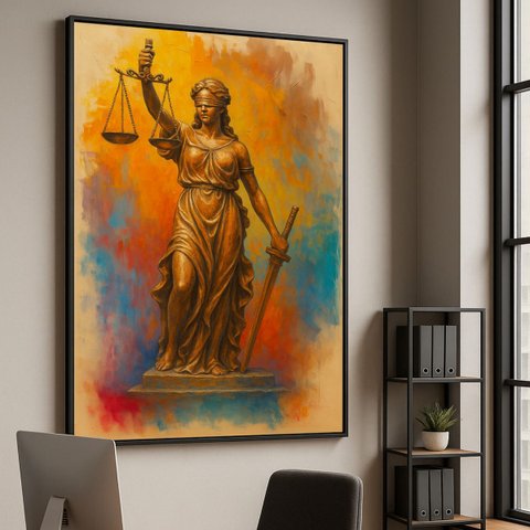 Quadro Advocacia Justiça Harmonia Colorido para Escritórios