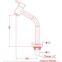 Ver imagem 2 de Torneira Banheiro Cozinha Bica Baixa 45º 1/4 de volta Censi
