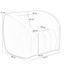 Ver imagem 5 de Kit Sofá 4 Lugares para Sala Estar 252 Cm com 01 Poltrona Lazio M03 Veludo Marrom - Lyam Decor