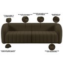 Ver imagem 6 de Kit Sofá 4 Lugares para Sala Estar 252 Cm com 01 Poltrona Lazio M03 Veludo Marrom - Lyam Decor